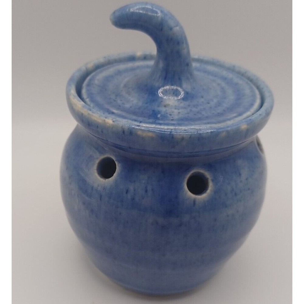 John Garrou Black Mountain NC Art Pottery Handmade Jar/lid Stoneware Signed.